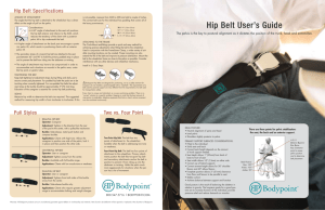 Hip Belt Users Guide - Glide Rehabilitation Products