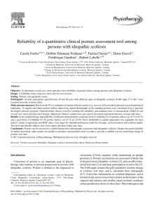 Reliability of a quantitative clinical posture assessment tool among