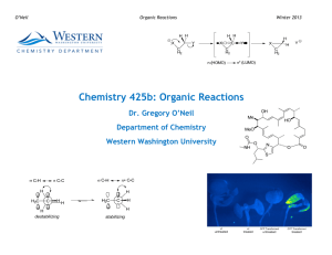 Chemistry 425b: Organic Reactions