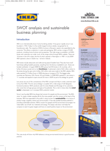 SWOT analysis and sustainable business planning