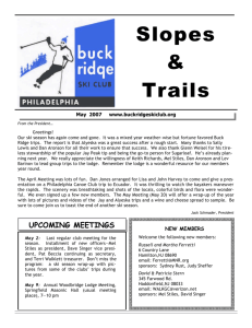 The may Newsletter - Buck Ridge Ski Club
