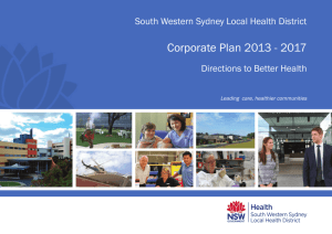 Corporate Plan 2013 - 2017 - South Western Sydney Local Health