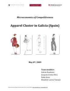 Apparel Cluster in Galicia (Spain)