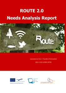 ROUTE 2.0 Needs Analysis Report