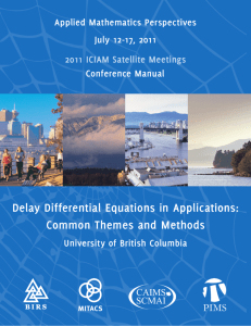 Delay Differential Equations in Applications: Common