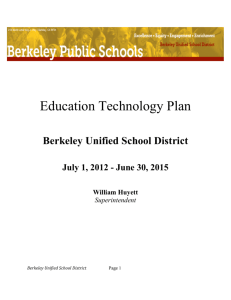 BUSD Technology Plan 2012-15 to CTAP