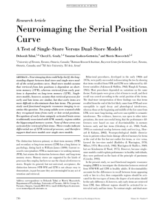 Neuroimaging the Serial Position Curve