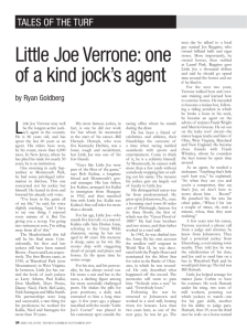 Little Joe Verrone: one of a kind jock's agent