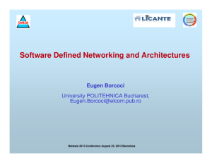 Software Defined Networking and Architectures