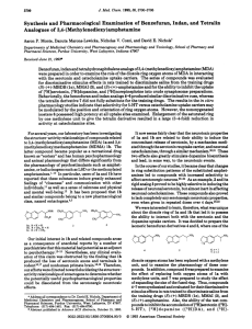 Synthesis and pharmacological examination of benzofuran, indan