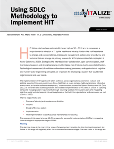 Using SDLC Methodology to Implement HIT