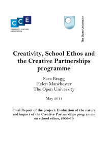 Creativity, School Ethos and the Creative Partnerships programme