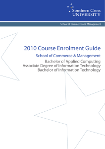 2010 Course Enrolment Guide - Southern Cross Business School