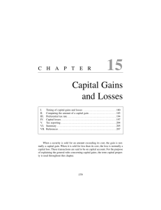 Capital Gains and Losses