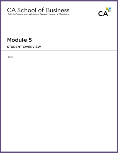 Module 5 - CA School of Business