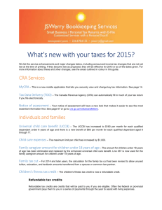 What's new with your taxes for 2015?