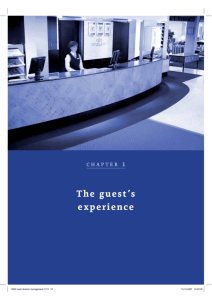 The guest's experience - Welkom bij Rooms Division Managment
