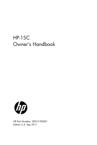 HP-15C Owner's Handbook - Hewlett