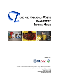 toxic and hazardous waste management training guide