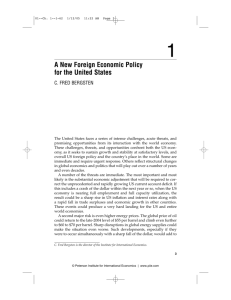 A New Foreign Economic Policy for the United States