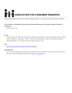 Gay Advertising as Negotiations - Association for Consumer Research