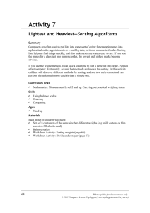 Activity 7 - Computer Science Unplugged