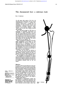 The rheumatoid foot: a sideways look