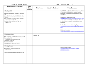 Grade 10 – Unit 4: Drama LPSS -- Summer, 2008 1 Holt Elements of