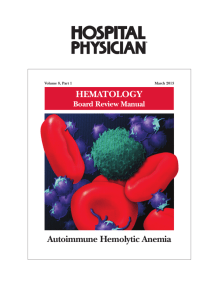 HEMATOLOGY Autoimmune Hemolytic Anemia