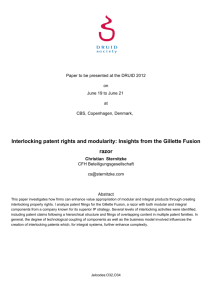 Interlocking patent rights and modularity: Insights from the Gillette