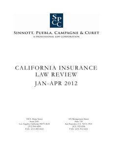 CALIFORNIA INSURANCE LAW REVIEW JAN