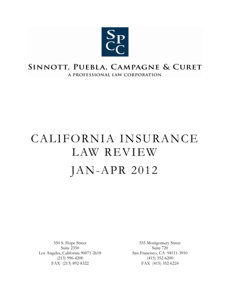 california-insurance-law-review-jan