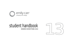 student handbook - Emily Carr University