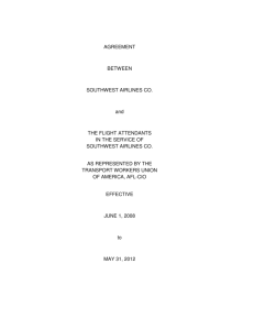 AGREEMENT BETWEEN SOUTHWEST AIRLINES CO. and