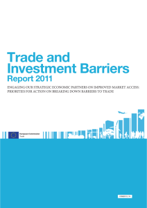 Trade and Investment Barriers