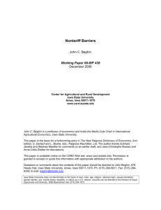 Nontariff Barriers - Department of Economics