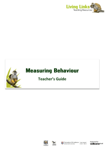 Teacher's Guide for Measuring Behaviour power point