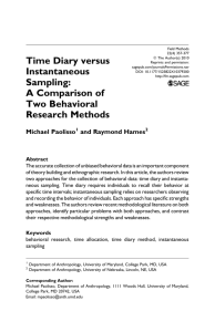 Time Diary versus Instantaneous Sampling: A Comparison of Two