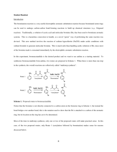 Student Handout Introduction The bromination reaction is a very
