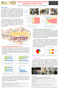 Student Perceptions of Undergraduate Research