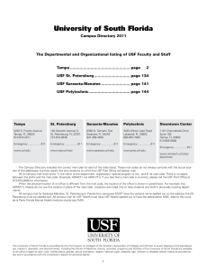 Campus Directory - University of South Florida