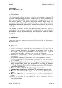 Experiment 7 Sluice Gate