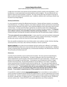 Common Regional Nerve Blocks