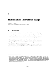 Human skills in interface design1