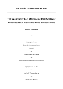 The Opportunity Cost of Financing Oportunidades