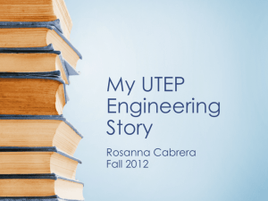 My UTEP Engineering Story Rosanna Cabrera 14418