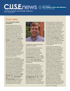 Syracuse University Chemistry Department Newsletter, Winter 2014