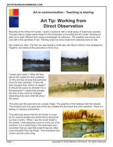 Teaching is sharing Art Tip: Working from Direct Observation