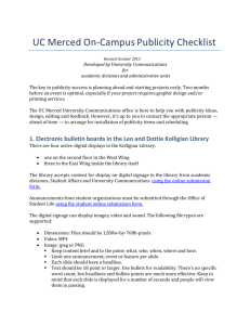 UC Merced On-Campus Publicity Checklist