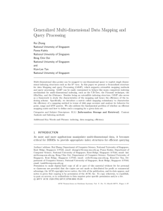 Generalized Multi-dimensional Data Mapping and Query Processing